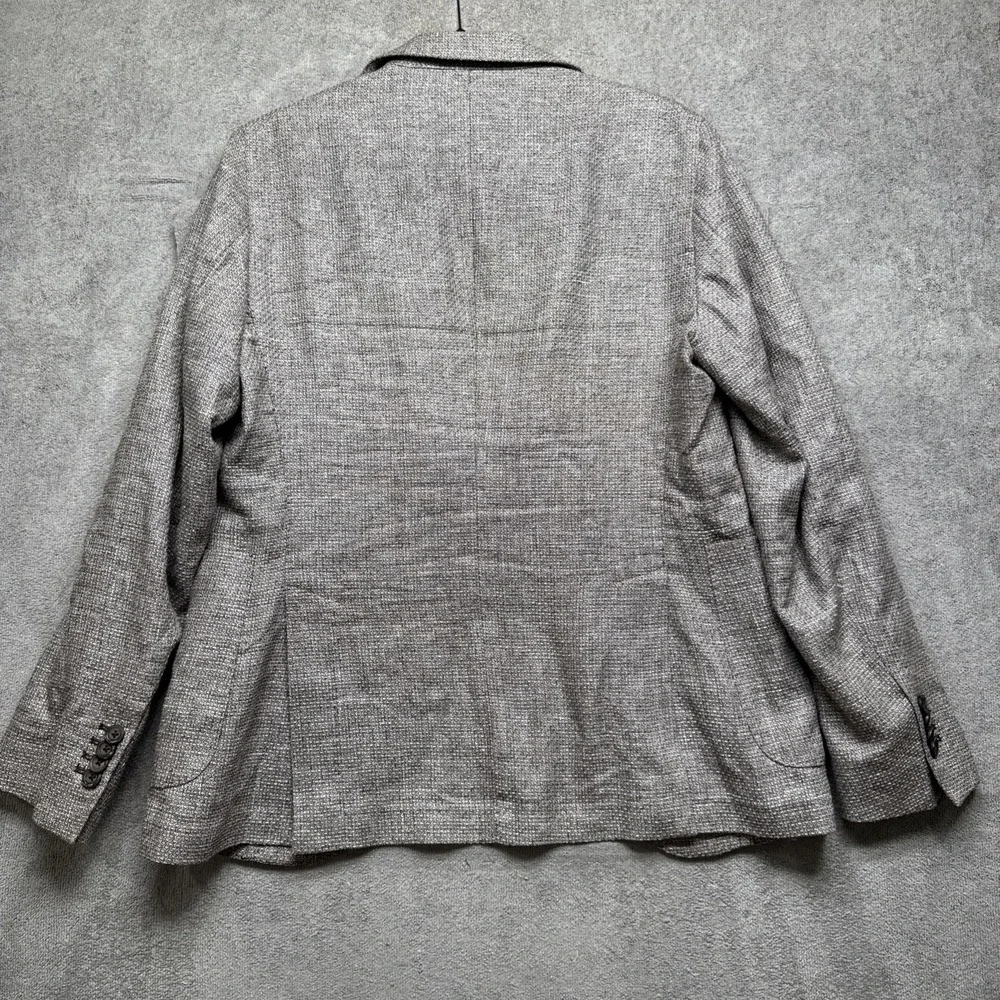 Manuel Ritz Linen Blend Blazer Mens 32R‎ Gray Unstructured Sport Coat Made Italy